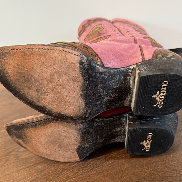 Old Gringo Pink and Brown Heeled Boots - Picture 5 of 5